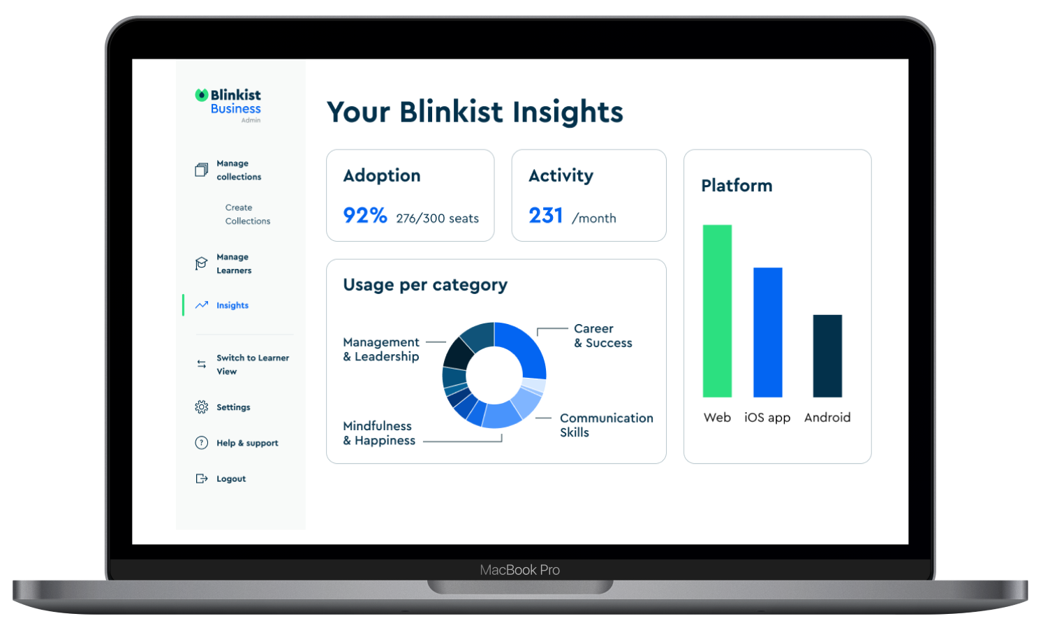 Blinkist vs Headway platform availability: mobile and desktop access comparison.